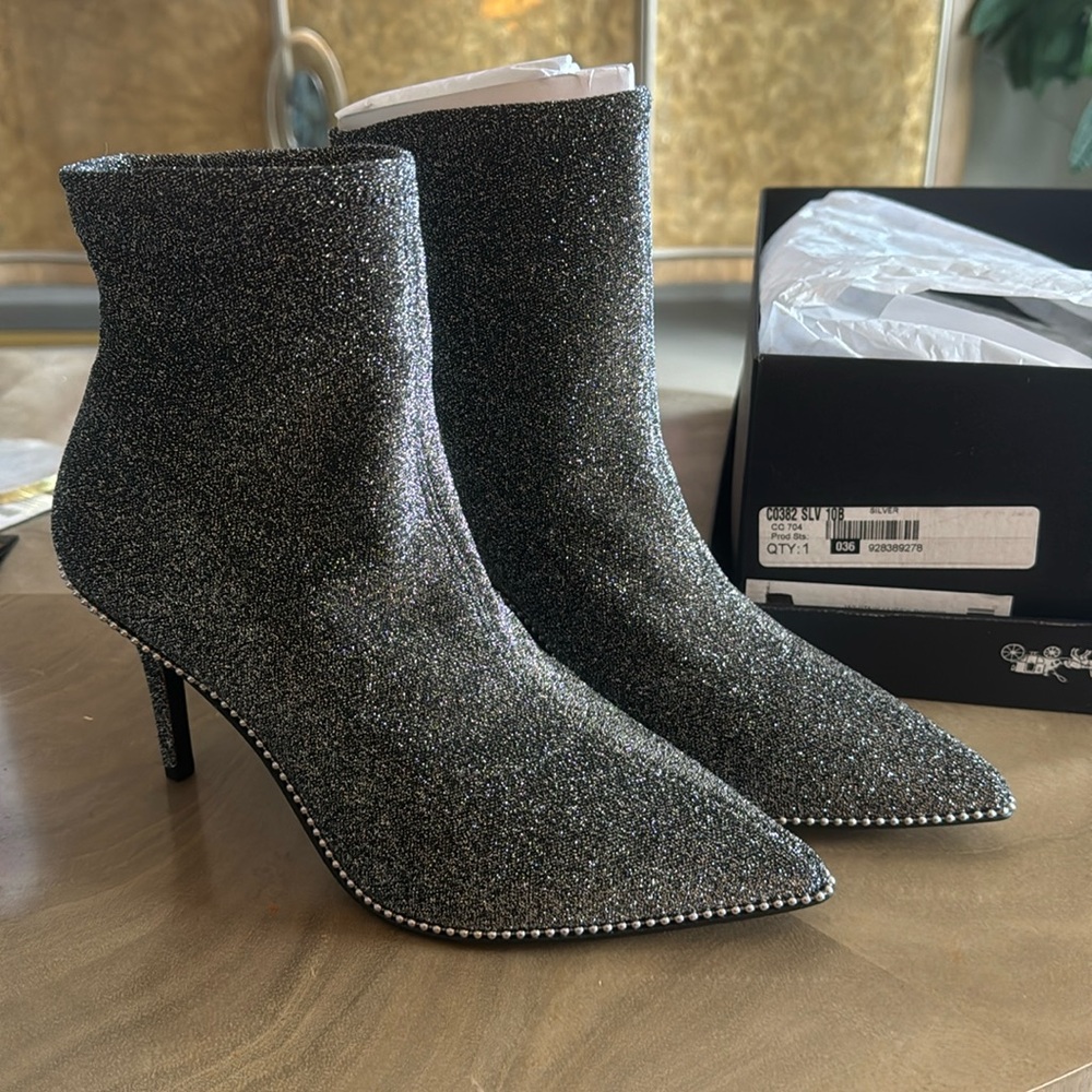 Coach Whitney lurex bootie new in box size 10